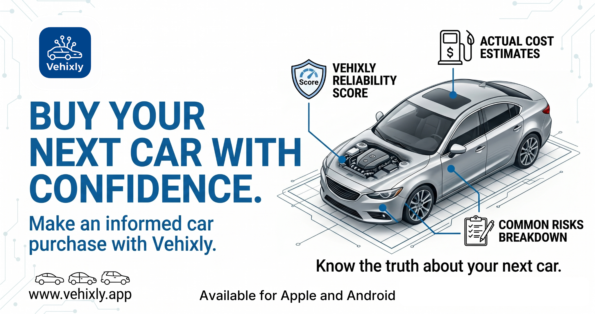I built an app that helps people buy used cars without needing any car prior car knowledge logo